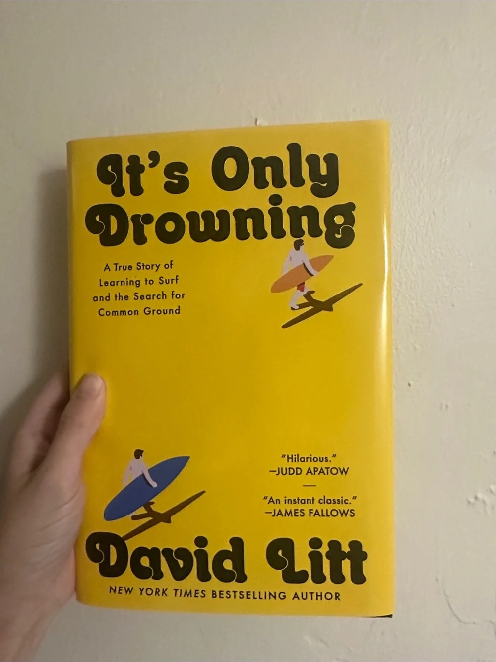 It's Only Drowning - Yellow Hardcover Book